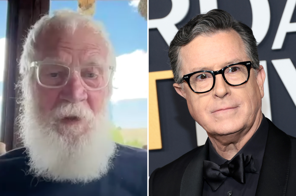 Letterman has previously expressed support for Stephen Colbert (right), arguing he became 'the face' of CBS (Letterman on YouTube/Getty)