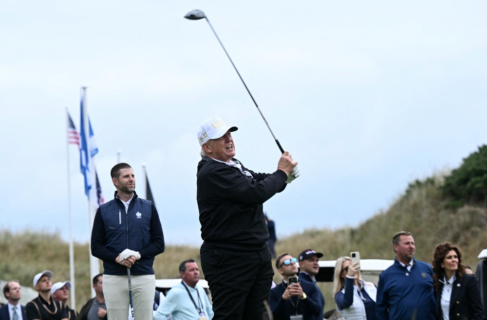 Trump is set to visit Ireland on September 12 and 13 to attend the Irish Open at his Doonbeg golf resort and meet with officials in Dublin (AFP/Getty)