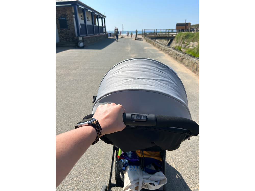 This is the lightest stroller I tested (Rebecca Moore/The Independent)
