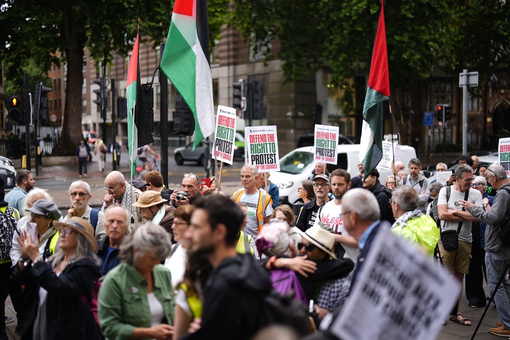 Jonathan Hall, the independent reviewer of terrorism legislation, called for a “moratorium” on pro-Palestinian marches (Jordan Pettitt/PA Wire)