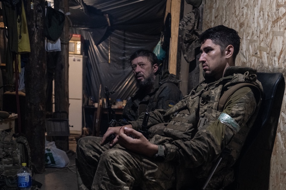 Ukrainian soldiers, who have just returned from the frontline positions after months of fighting, rest in a shelter at an undisclosed location in Donetsk region (The 93rd Kholodnyi Yar Separate Mechanized Brigade)