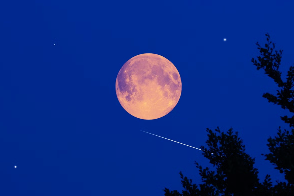 The full moon on 9-10 August will occur just as the annual Perseid meteor shower is reaching its peak (Getty/iStock)