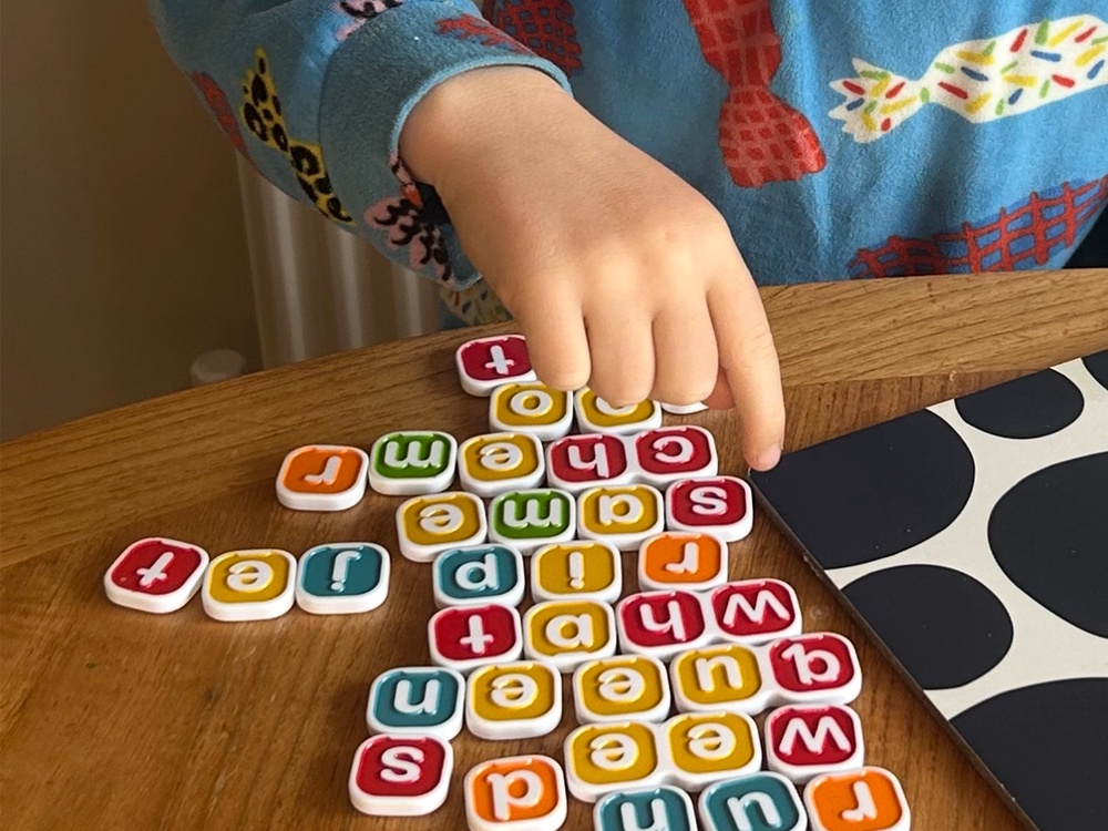 My five-year-old enjoyed forming words at the breakfast table (Kayleigh Rattle/The Independent)