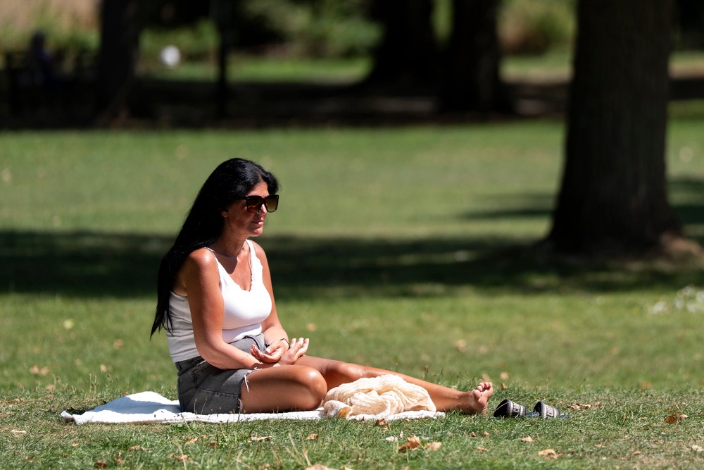 The heatwave threshold for London at this time of year is 28C for three consecutive days in the same location (PA)