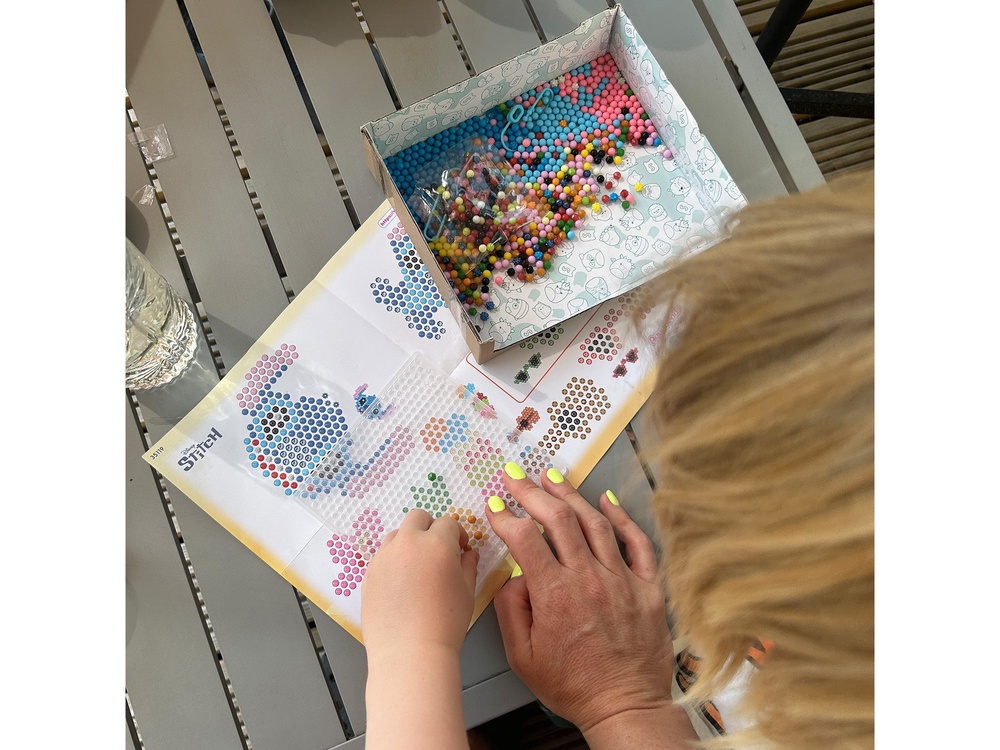 Some adult supervision/help may be required when working with the small beads (Kayleigh Rattle/The Independent)