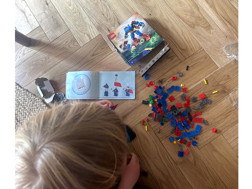 My five-year-old was able to put together the 120-piece set with minimal help (Kayleigh Rattle/The Independent)