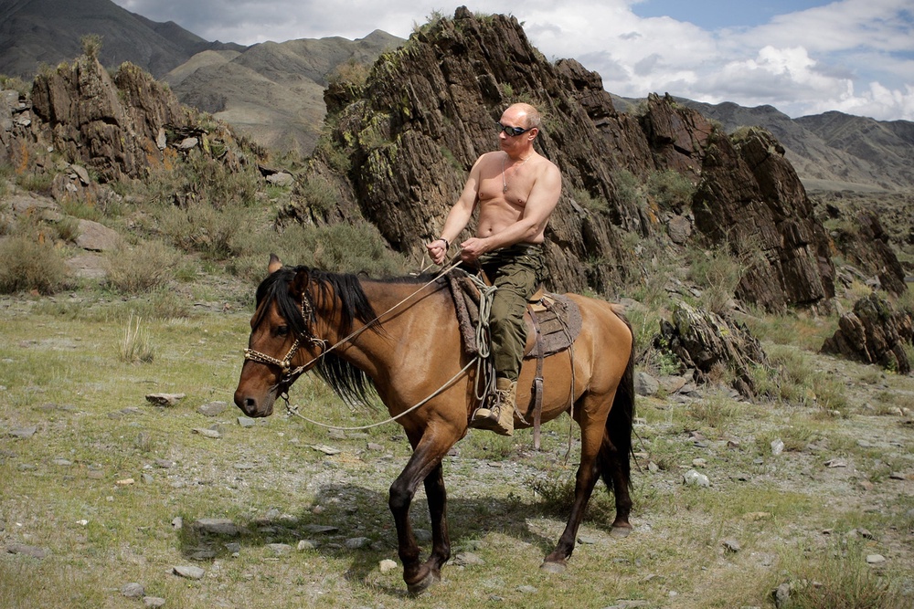 Putin has long portrayed himself as the peak of masculine health (AFP/Getty)