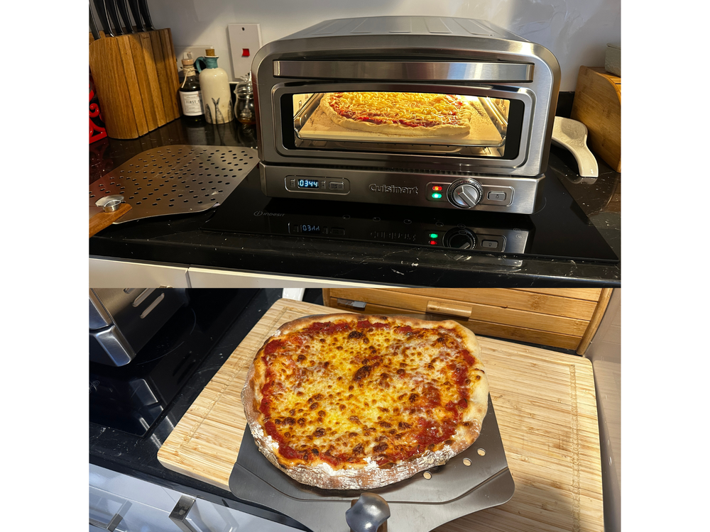 This stylish pizza oven was easy to operate and store (Rachael Penn/The Independent)