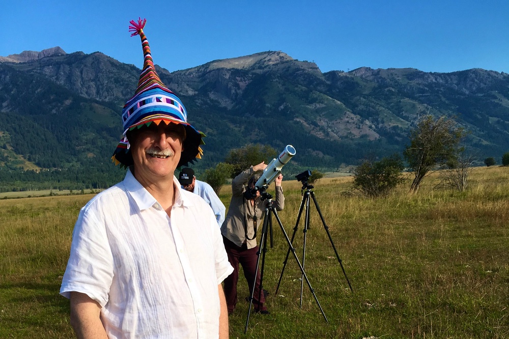 Star man: Dr John Mason at the 2017 total solar eclipse in Wyoming (Simon Calder)