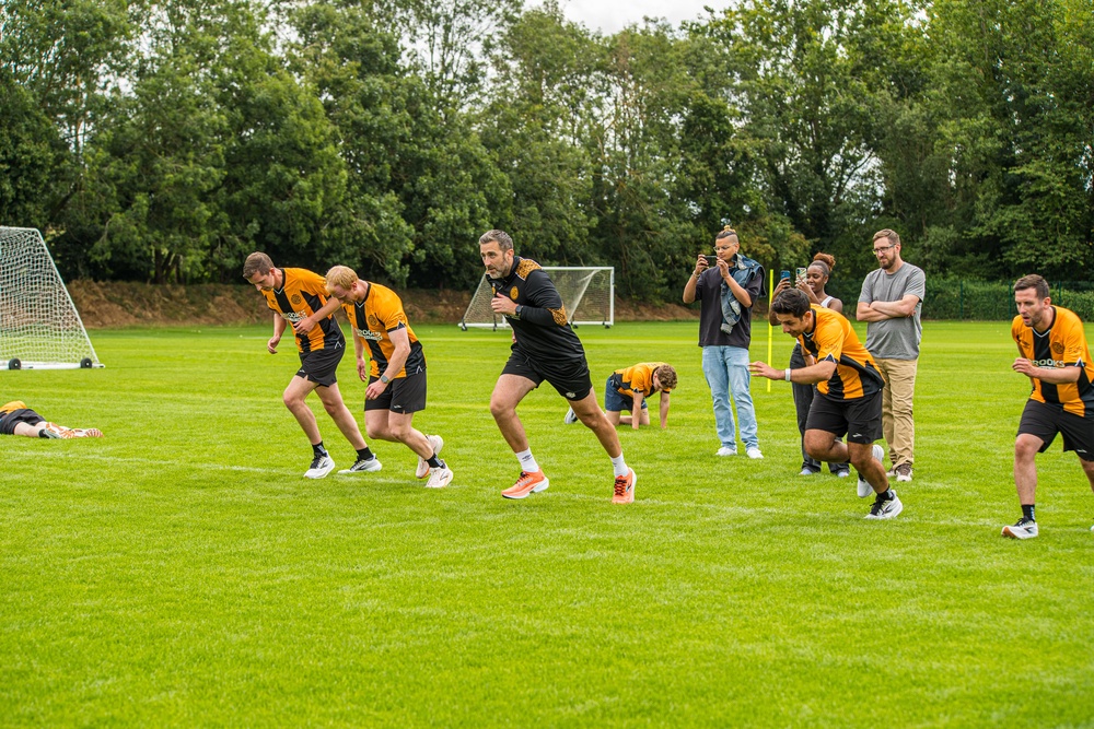 Brooks Running, Cambridge United's shirt sponsor for the 2025/26 season, put a group of journalist's through their paces at the club's training ground (Brooks Running)