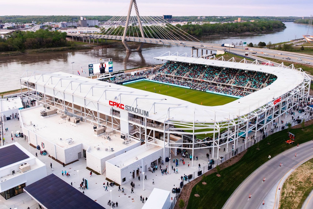 Sudeikis and co-star Hannah Waddingham filmed scenes at the CPKC Stadium (Visit Missouri)