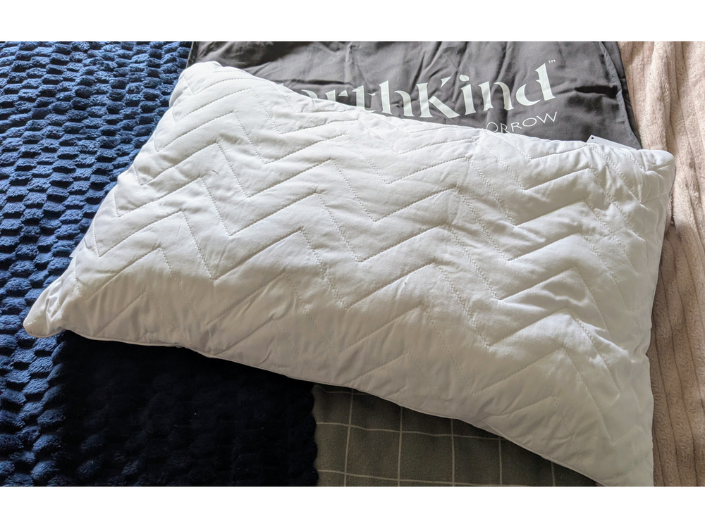 The eco-friendly feather down fill doesn't mean compromising on support (Caroline Preece/The Independent)