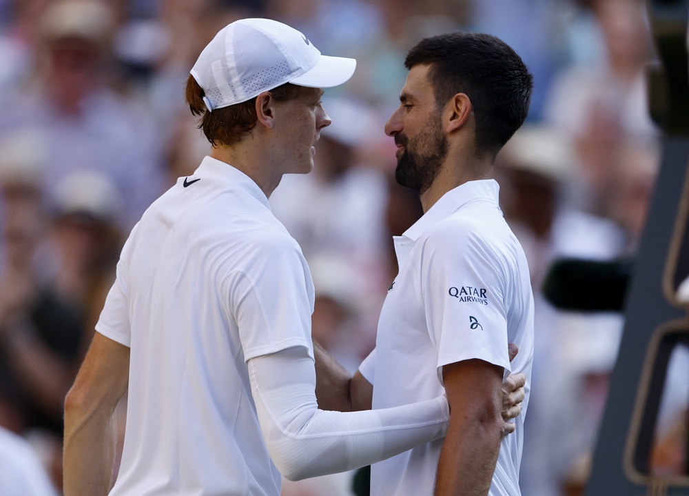 Jannik Sinner won five matches in a row against Novak Djokovic until the Australian Open (EPA)