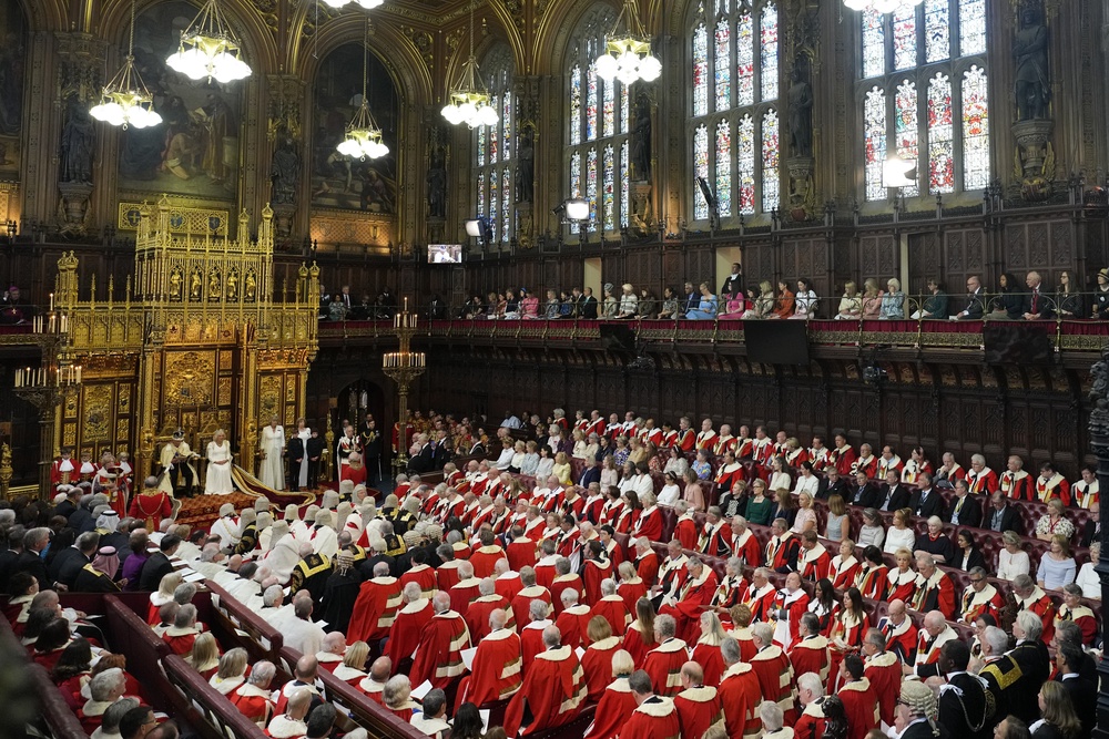 The hereditary peers pictured at the state opening of parliament in 2025 (PA)