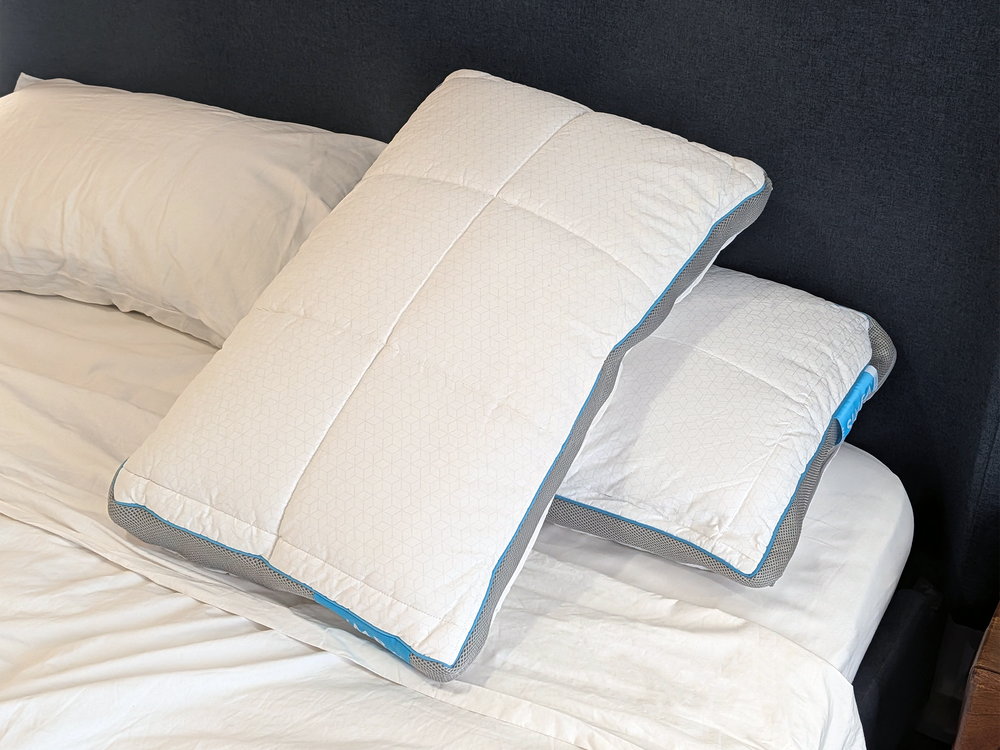 The Simba Hybrid Pillow is also available in a firm version (Liz Dodd/The Independent)