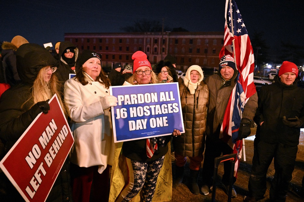 At least 97 people charged in connection with the January 6 riot have gone on to face charges for other crimes after Trump’s sweeping pardons (AFP/Getty)
