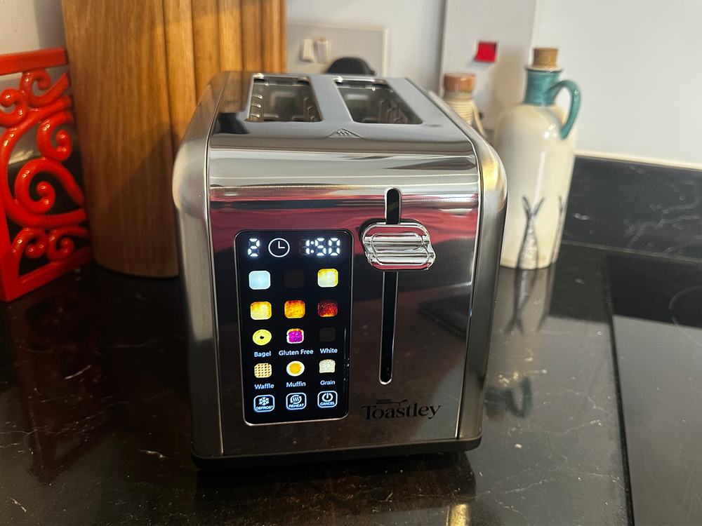 The digital panel displays your choice of toast colours (Rachael Penn/The Independent)