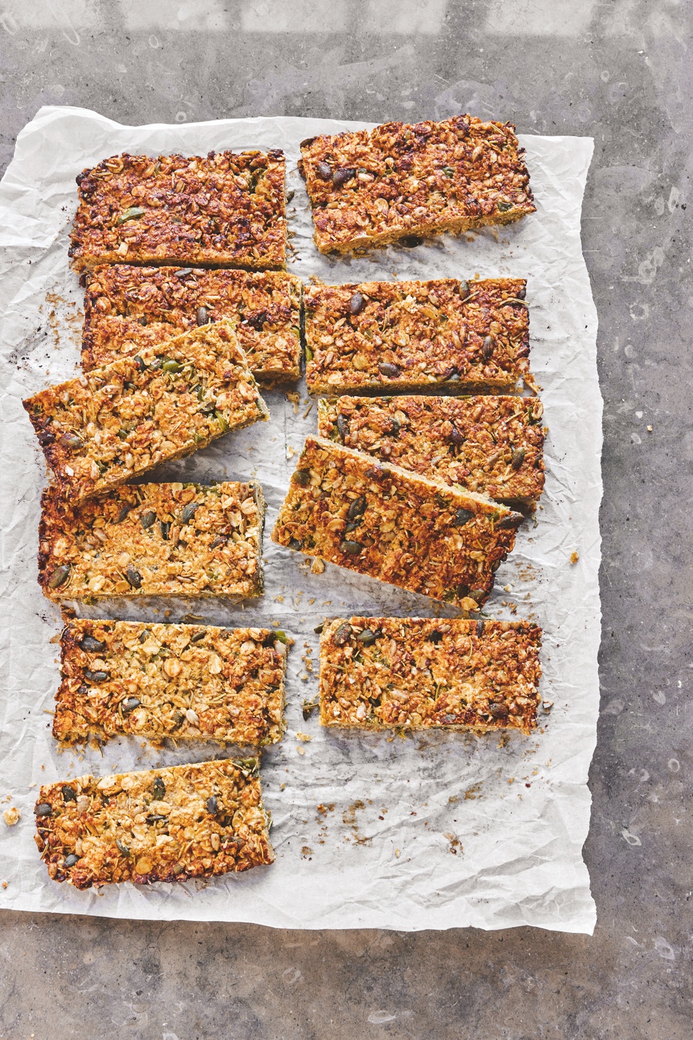 Granola, but make it savoury – these bars are packed with Parmesan, olives and seeds for a snack that actually satisfies (Clare Winfield)