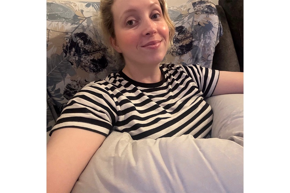 The pillow feels pleasantly cool to the touch (Katie Byrne/The Independent)