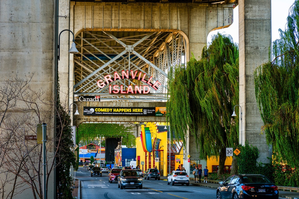 Granville Island was once an industrial area, but is now filled with now rejuvenated with bars, shops and restaurants. Highlights are the Granville Market and the Granville Brewing Company (Getty Images)