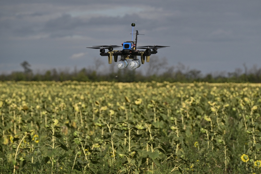 The drones were first spotted flying over four sensitive US military bases in the UK (AFP/Getty)