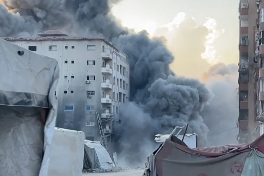 Watch: Israeli strike hits Al-Roya building in Gaza City