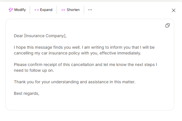 The AI email writing tool wrote message pretty quickly (Ian Evenden/The Independent)