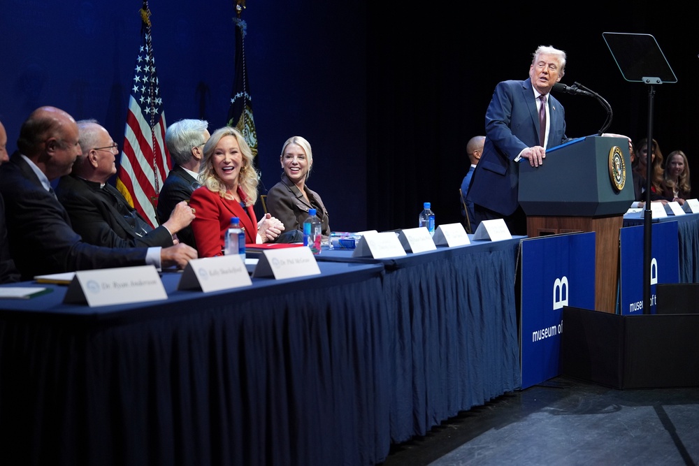 The document advocates for a more prominent role for religion and religious expression across government, educational institutions and public life (AP Photo/Evan Vucci)