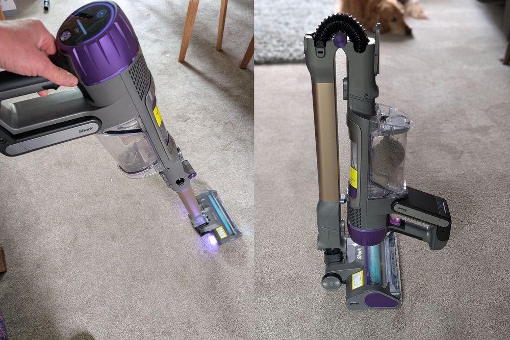 You can tell from this before-and-after shot that it's merciless to pet hair (Joanne Lewsley/The Independent)