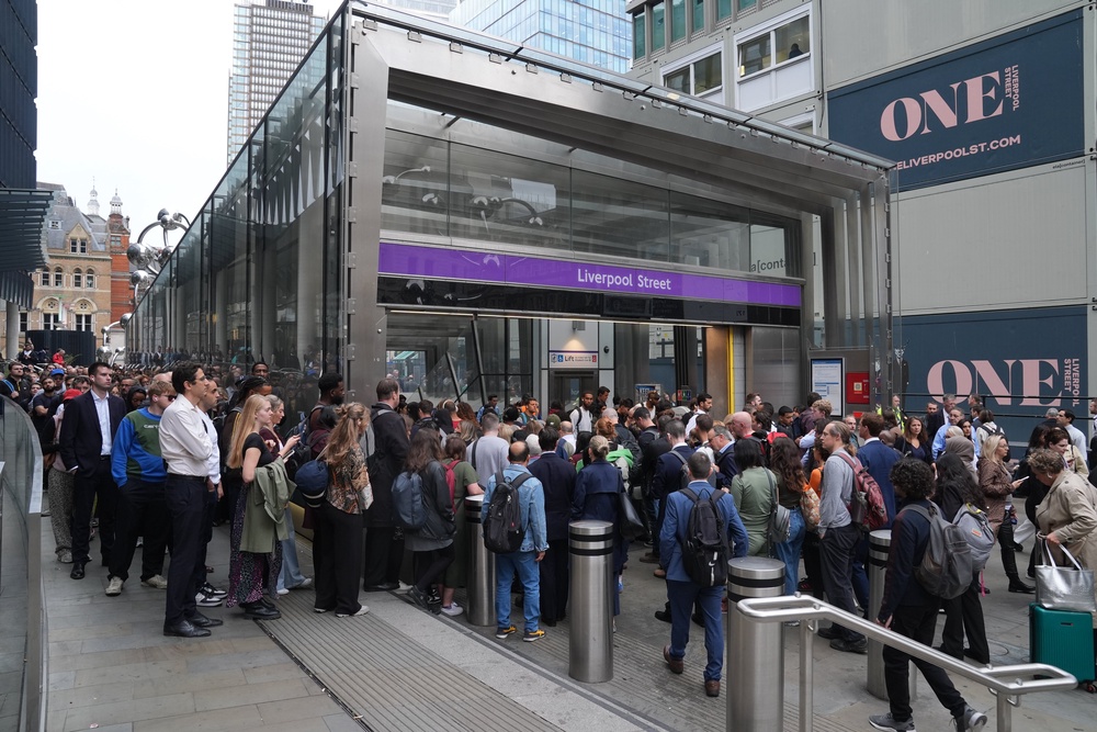 The assault occurred at Liverpool Street underground station (Lucy North/PA Wire)