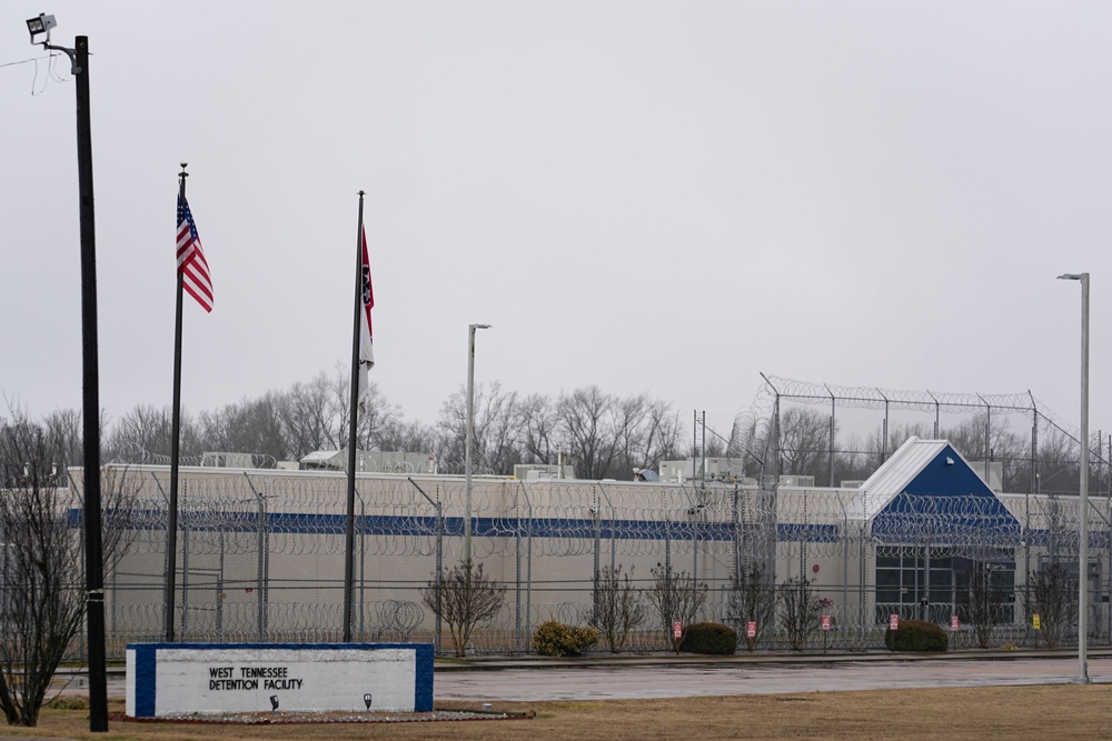 The CoreCivic West Tennessee Detention Facility is seen Jan. 24, 2024 (Copyright 2024 The Associated Press. All rights reserved)