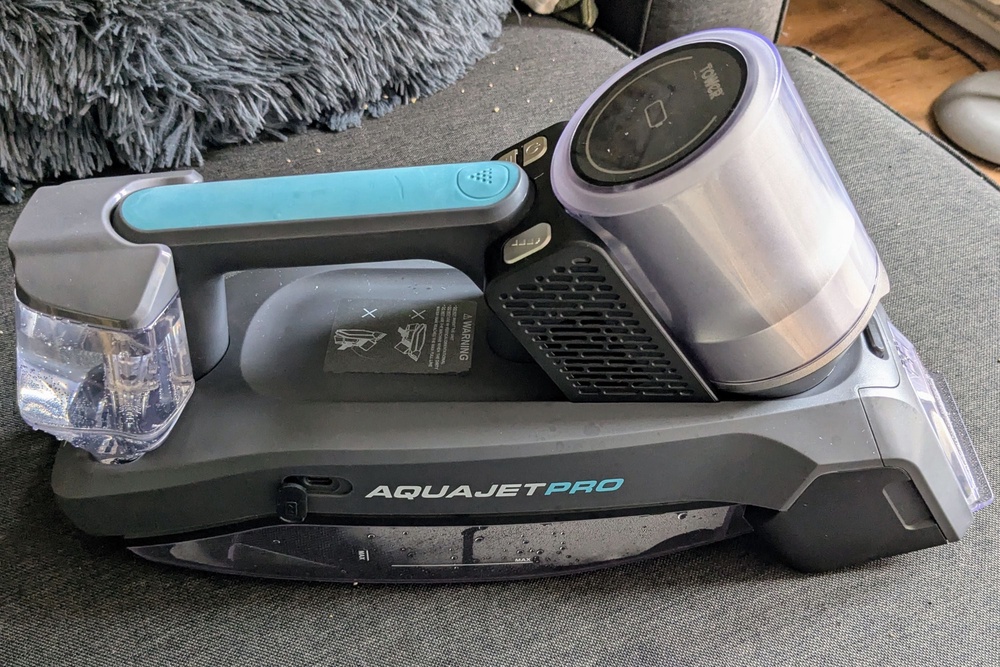 A cordless carpet cleaner like this is perfect for a car (Caroline Preece/The Independent)