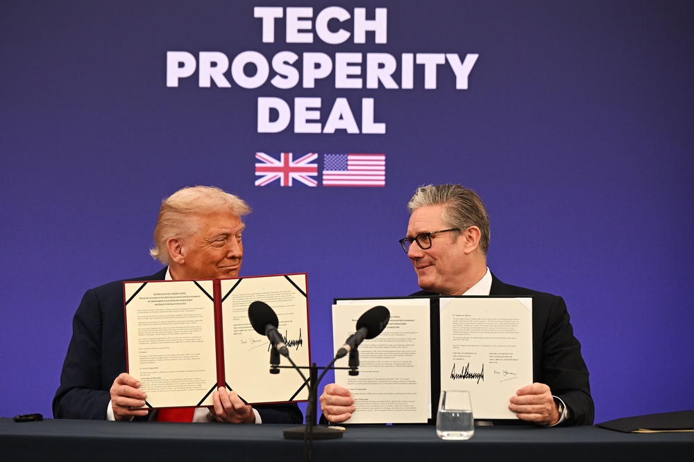 President Trump has championed the AI industry as a national security priority and a key tool in education (PA Wire)