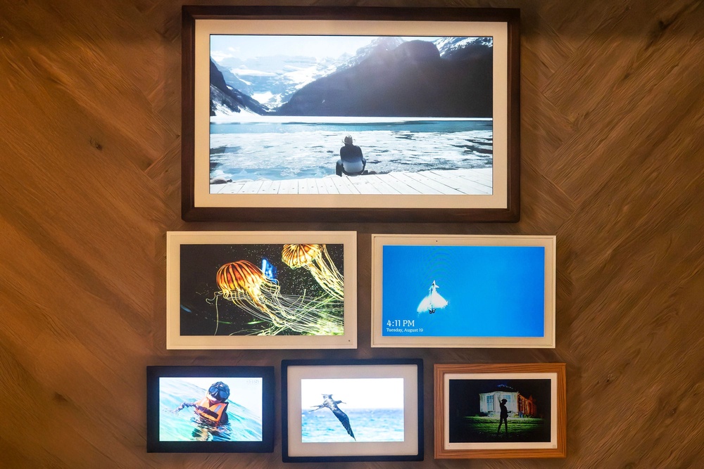 I admired photos and artwork on a range of digital frames (Ian Evenden/The Independent)
