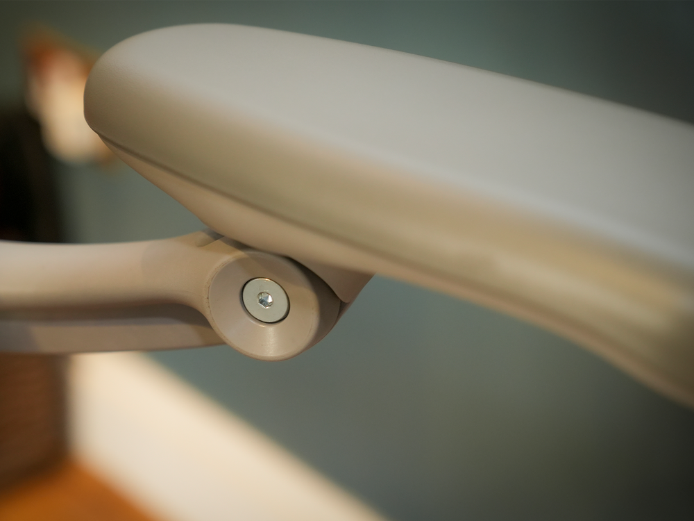 Armrest adjustment and locking feels precise (Alastair Jennings/The Independent)