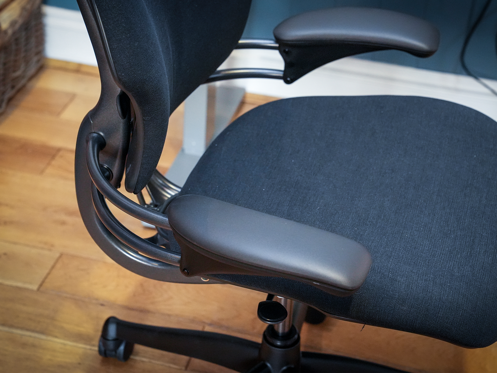 Of all the chairs I tried, the armrest adjustability here is unmatched (Alastair Jennings/The Independent)