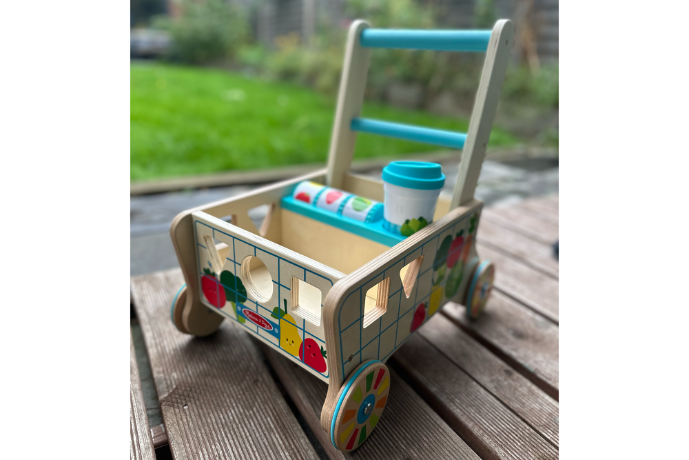 My toddler had lots of fun wheeling this cart around (Alicia Miller/The Independent)