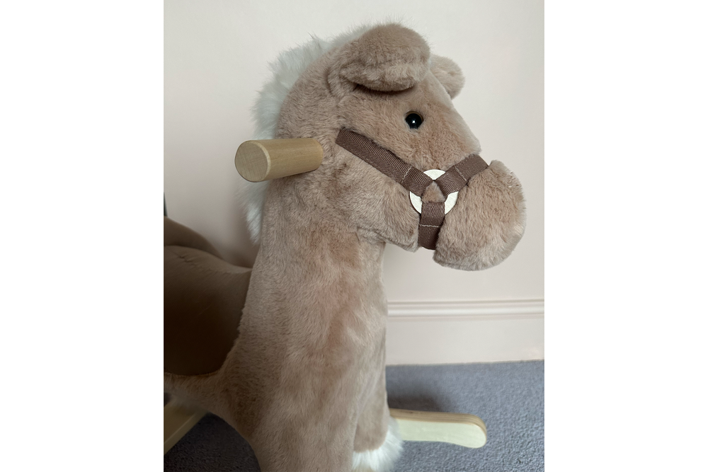 I can see this rocking horse becoming a permanently loved feature of my daughter’s bedroom (Alicia Miller/The Independent)