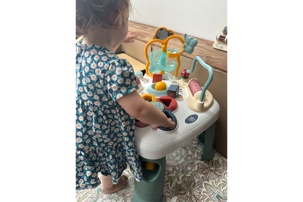 This activity table offers peaceful play while helping to develop your child’s motor skills (Alicia Miller/The Independent)
