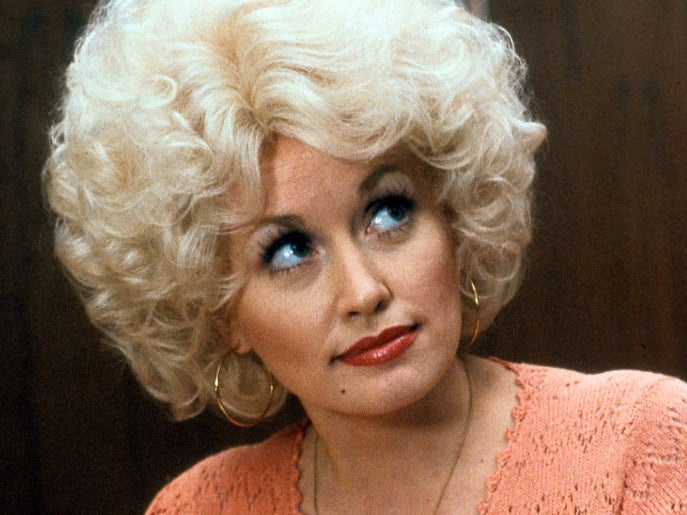 Dolly Parton in 1980’s ‘9 to 5’. She also wrote and sang the title song, which became a number one hit and was nominated for an Oscar (20th Century Fox)