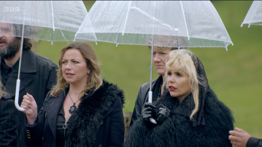 Church with Paloma Faith in last year’s ‘Celebrity Traitors’ (BBC)