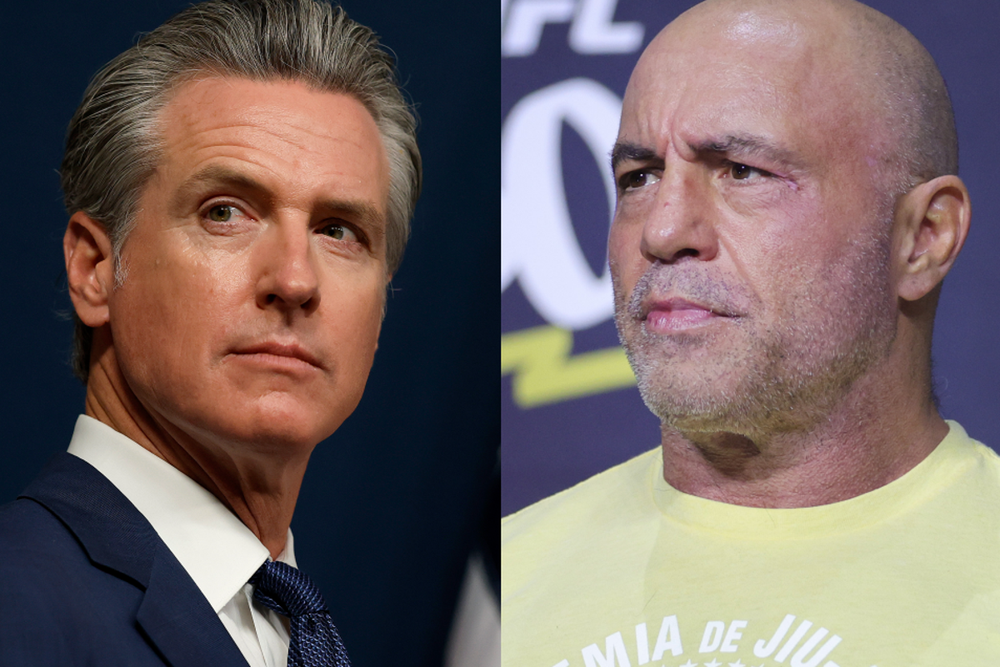 Gavin Newsom calls out Joe Rogan for talking about him behind his back ...