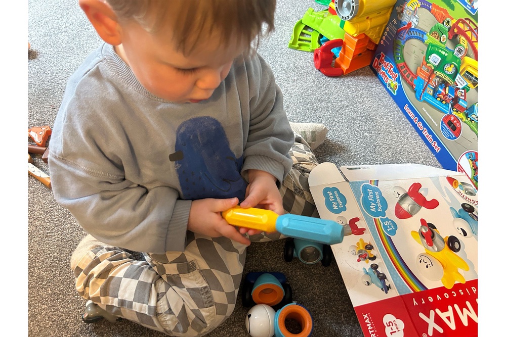 My toddler enjoyed the toy's creativity (Rebecca Moore/The Independent)