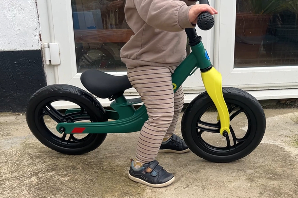 This bike is light and manoeuvrable even for the littlest of riders (Rebecca Moore/The Independent)