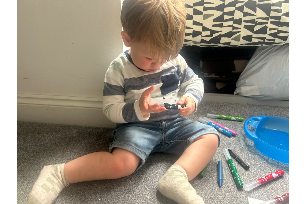 These pens and crayons are lots of fun minus the mess (Rebecca Moore/The Independent)