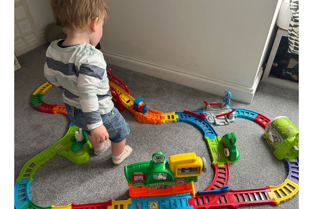 With three learning modes on the train, this toy remains challenging (Rebecca Moore/The Independent)