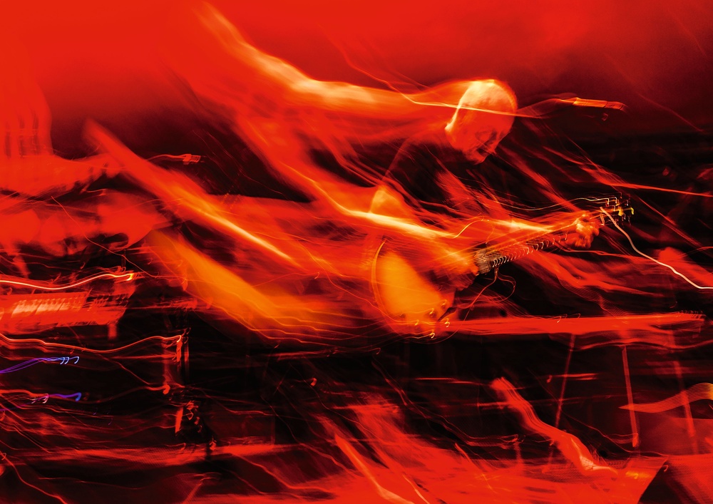 Gilmour performing during his ‘Luck and Strange’ tour (Photography by Polly Samson)