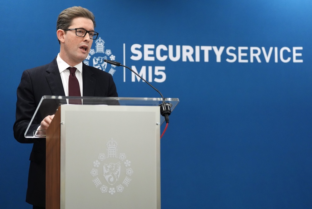 Director general of MI5 Sir Ken McCallum has previously warned about China in a speech at the service’s London HQ (PA)