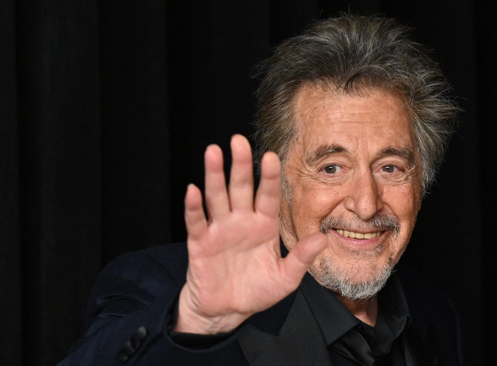‘I wondered and wandered most of my life but have always felt at home with a script and my fellow actors. It’s the work and the actors along the way that have been among the greatest joys of my life,’ Pacino said (Robyn Beck/AFP via Getty Images)