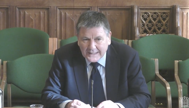 John Edwards (pictured) has stepped down as information commissioner over misconduct (Parliament TV)